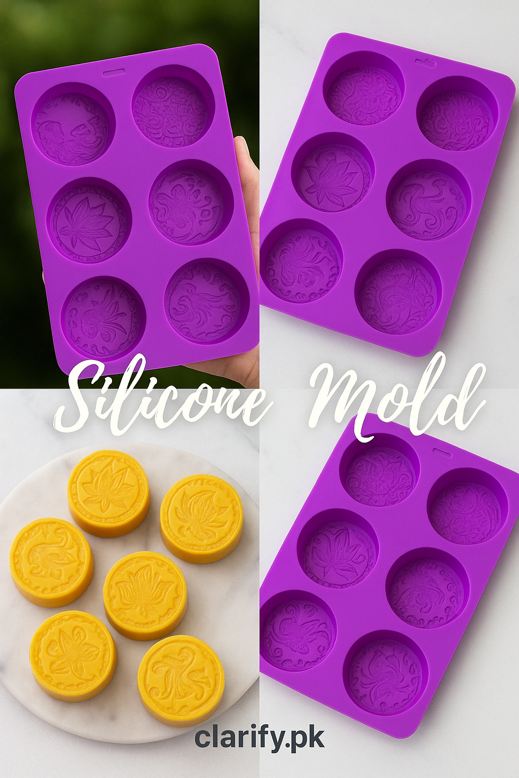 Silicone Biscuit Mold for Chocolate, Jelly, Kunafah & Soap