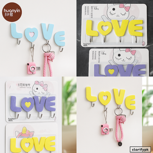 LOVE Wall Hooks – Decorative Key Holder