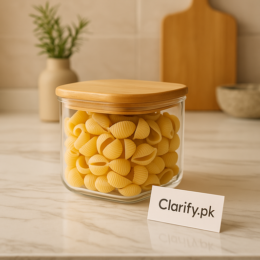 Premium Small Glass Storage Jar – Airtight Bamboo Lid Kitchen Container