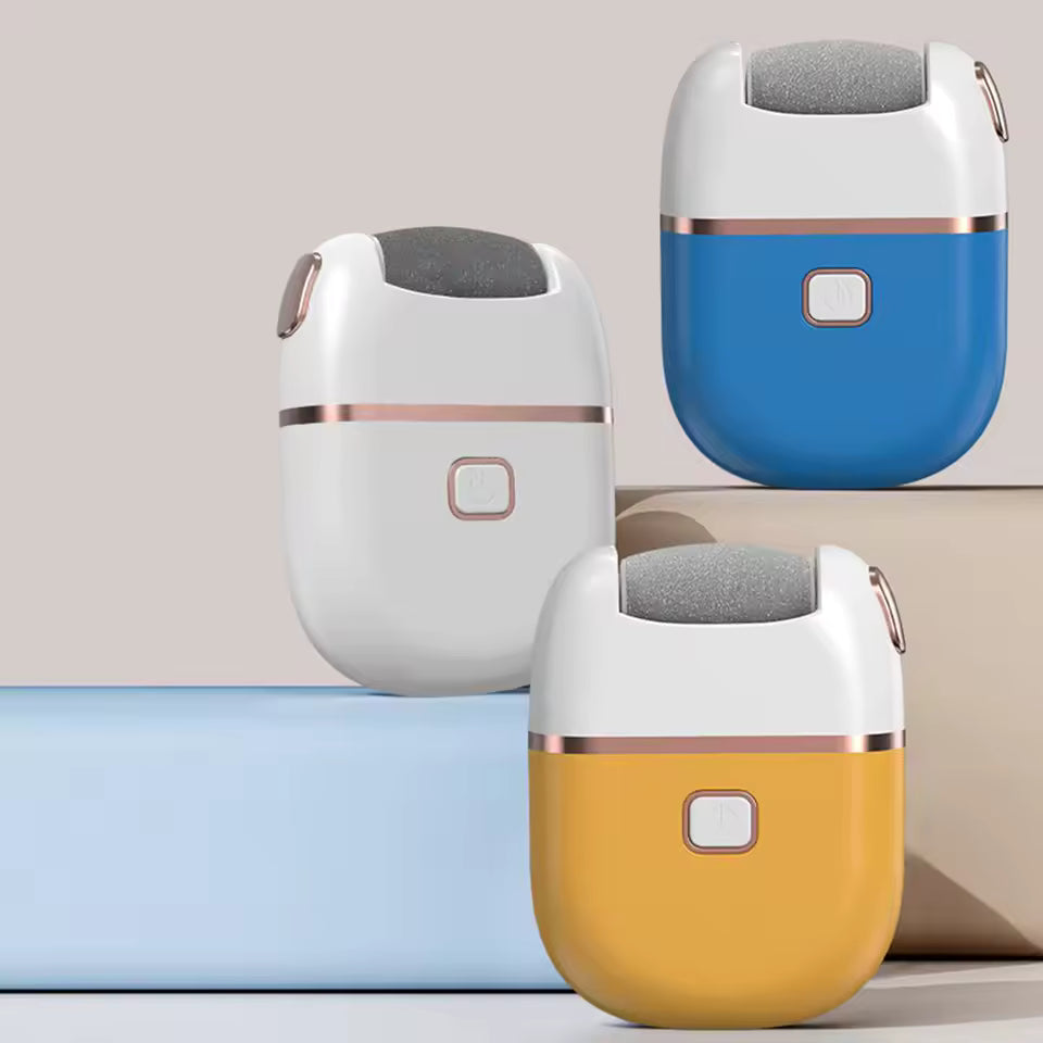 Clarify.pk electric foot grinder for calluses in white blue and yellow colors for orthopedic care