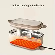 Clarify.pk electric lunch box with uniform heating and removable lid for easy food warming