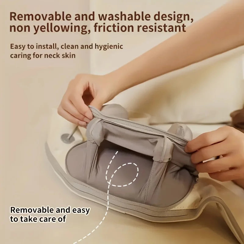 Electric neck and shoulder massager with removable and washable design for easy cleaning and skin care