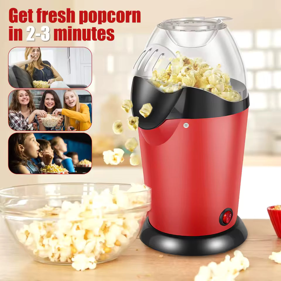 Willstar electric popcorn maker machine popping fresh popcorn into a bowl in a kitchen setting