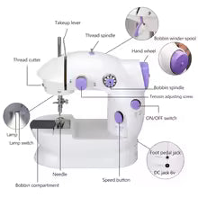 Clarify.pk electric sewing machine with light featuring speed control and bobbin winder