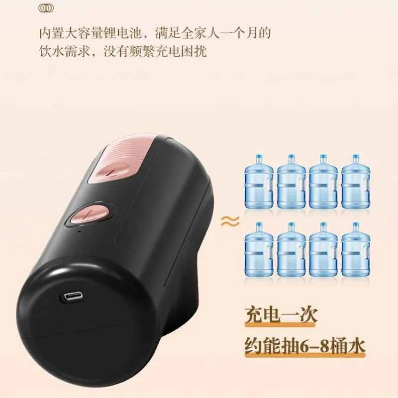 Electric water bottle pump with rechargeable battery for easy hydration at home