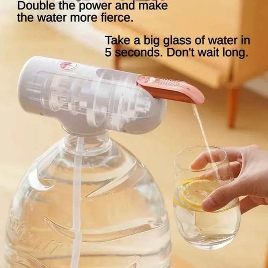 Electric water bottle pump with easy dispensing feature for quick water access