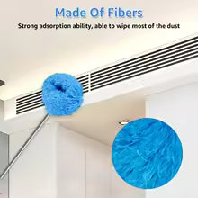 Clarify.pk extendable fan duster for home with strong adsorption blue microfiber head cleaning ceiling fan blades
