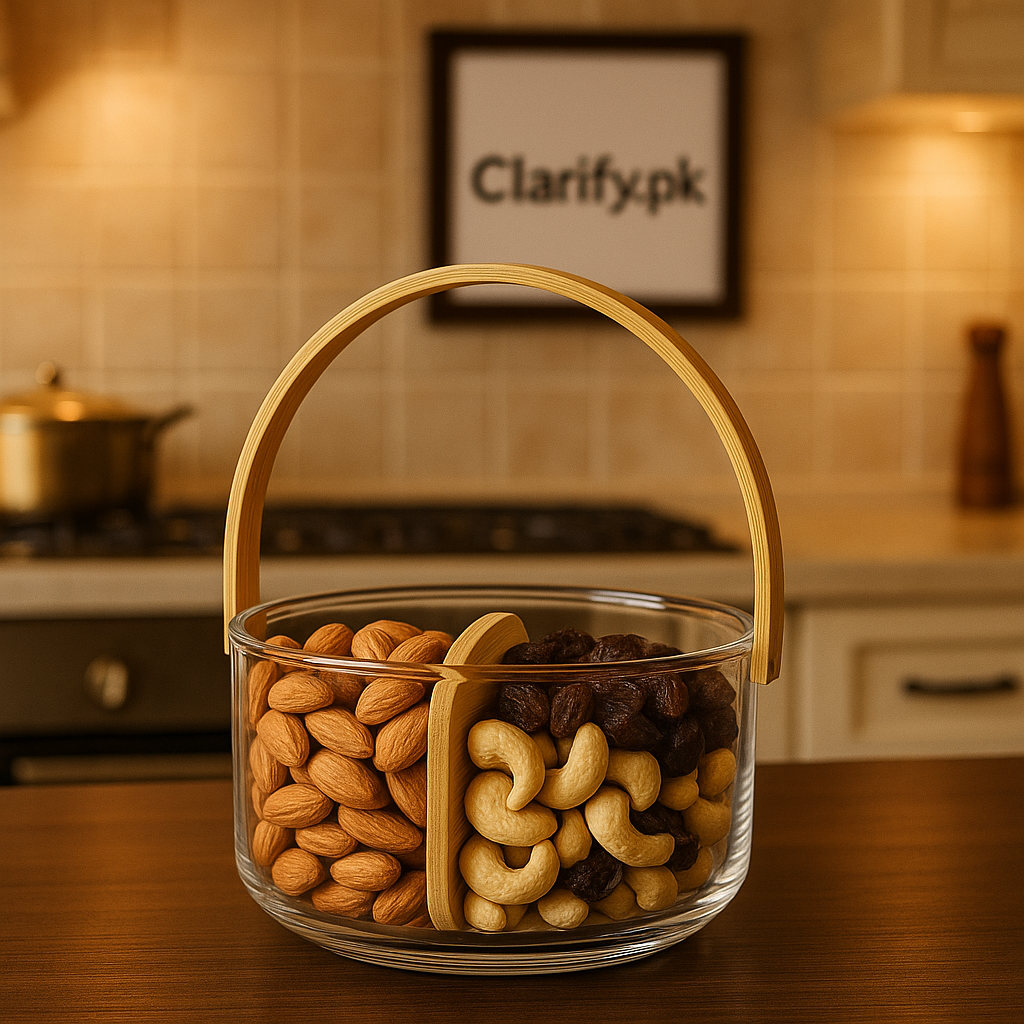 Clear Dry Fruit & Chocolate Divider Dish