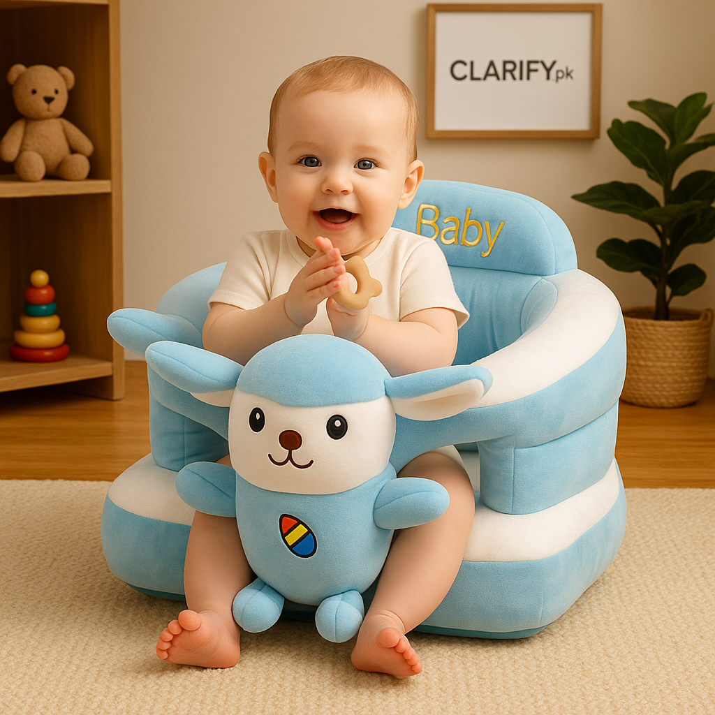Blue Sheep 360° Baby Support Sofa – Plush Seater