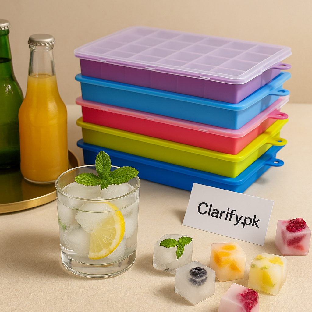 24 Grids Silicone Ice Cube Tray with Lid – Ice Mold for Drinks & Cocktails