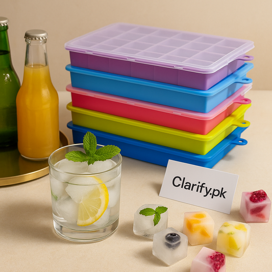 24 Grids Silicone Ice Cube Tray with Lid – Ice Mold for Drinks & Cocktails