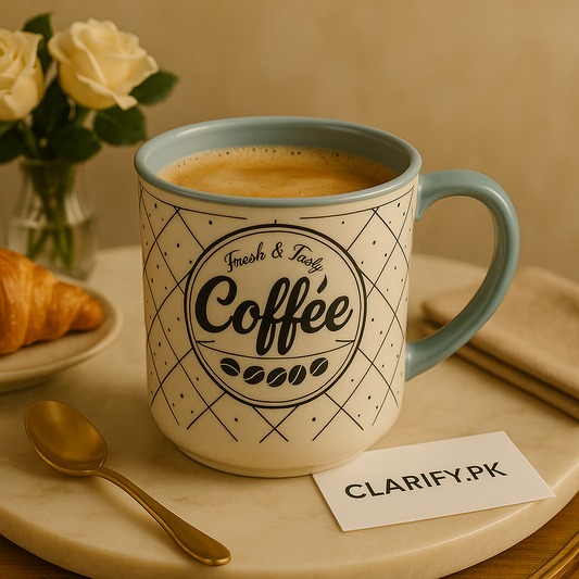 Parisian Morning Coffee Mug – Elegant Ceramic Cup with Luxe Design