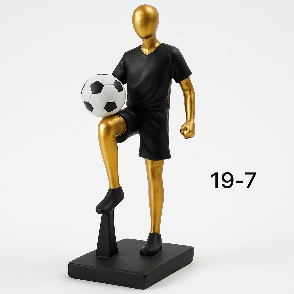 Abstract Football Player Sculpture – Luxury Fiber Sports Statue