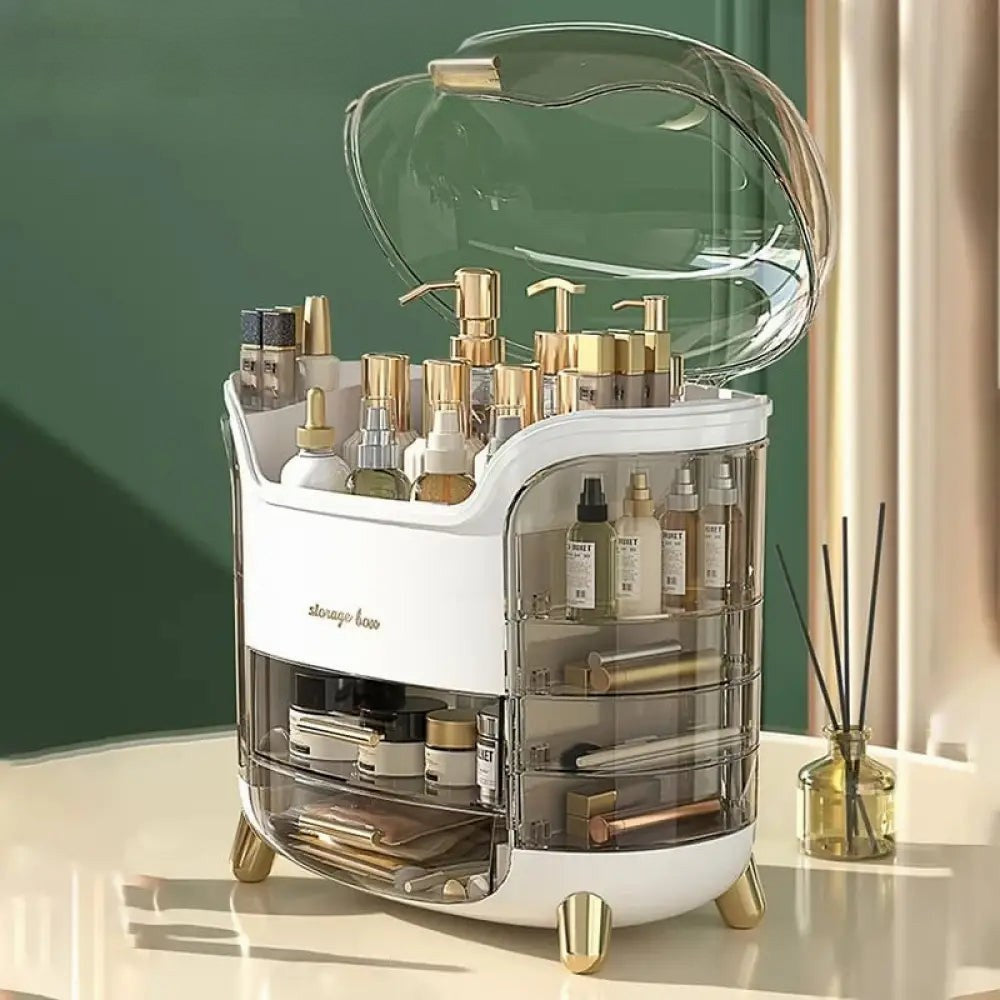 Luxury Cosmetic Organizer for Elegant Desktop Storage Solutions