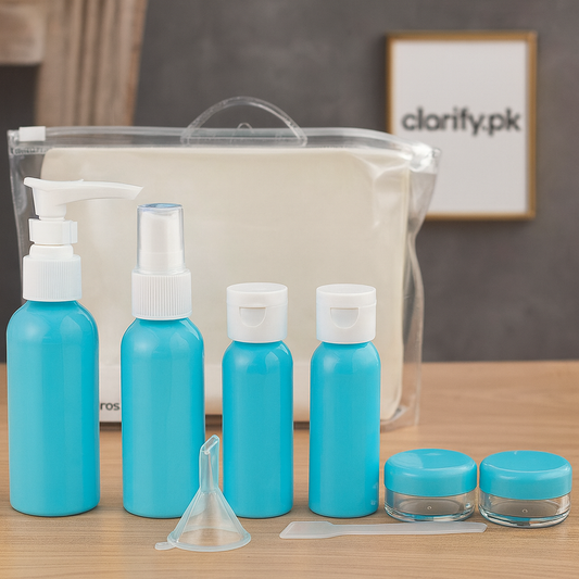 8PCS Travel Bottle Set with Bag – Portable Refillable Containers