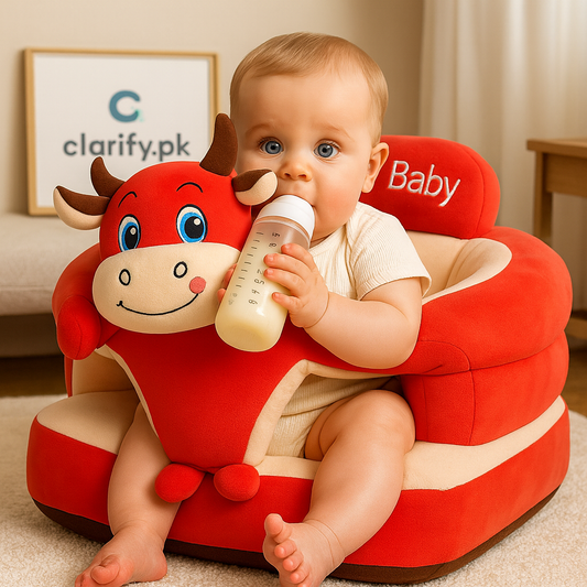 Premium 360° Baby Support Soft Sofa Seat – Red Bull