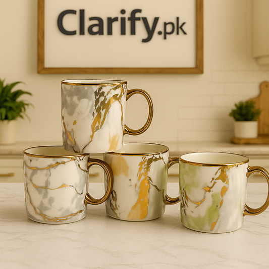 Modern Marble Pattern Mug – Luxury Ceramic Coffee Cup (Each)
