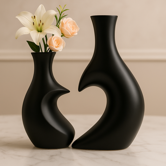 Modern Abstract Couple Vases – Artistic Romantic Home Décor