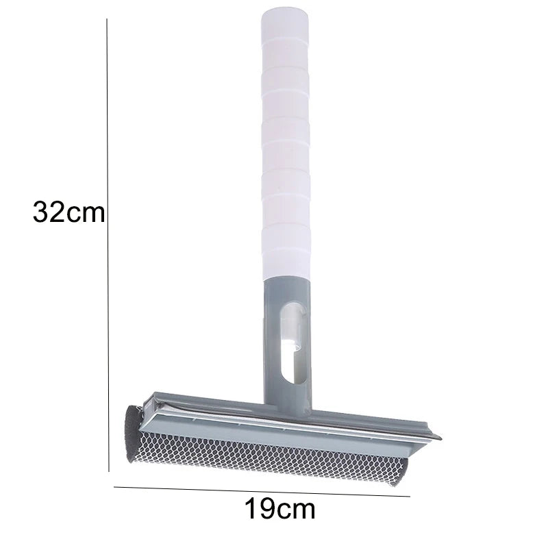 Clarify.pk 3 in 1 glass cleaning tool with white handle and sponge head measuring 32cm by 19cm