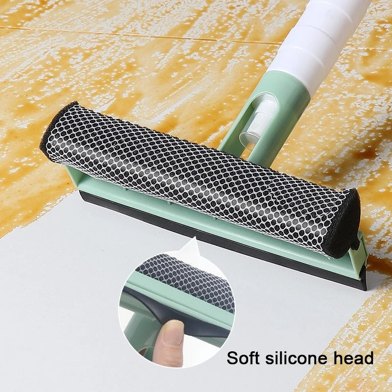 Clarify.pk 3 in 1 glass cleaning tool with soft silicone head removing dirt and grime from glass surface