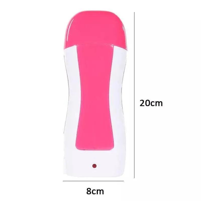 Clarify 3 in 1 wax heater in pink and white with compact 20cm height and 8cm width design