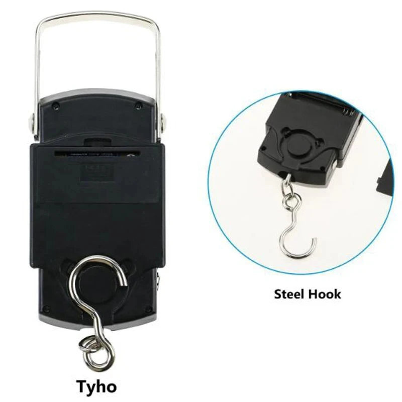 Clarify.pk portable digital luggage scale with steel hook for easy and accurate weight measurement