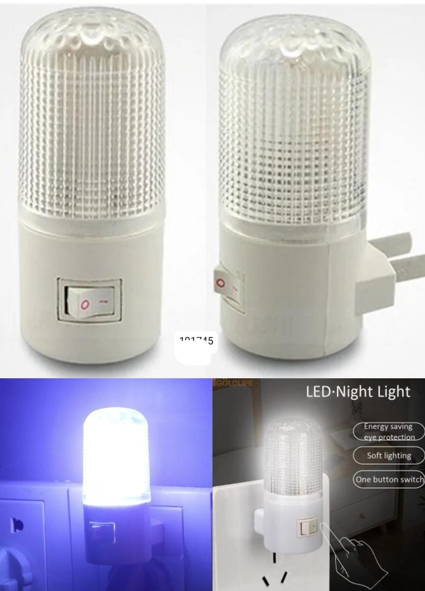 Clarify.pk white wall mounting night lamp with LED light and one-button switch for soft lighting and energy saving