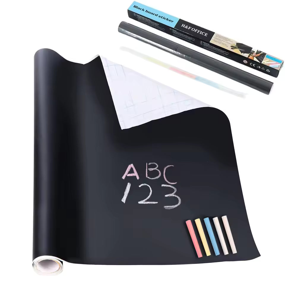 Clarify pk large blackboard sticker for wall with colorful chalk and packaging box