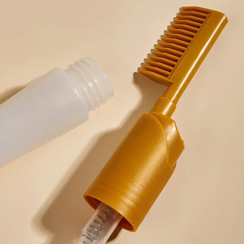 Clarify.pk comb with attached hair dye applicator bottle for easy and precise hair coloring