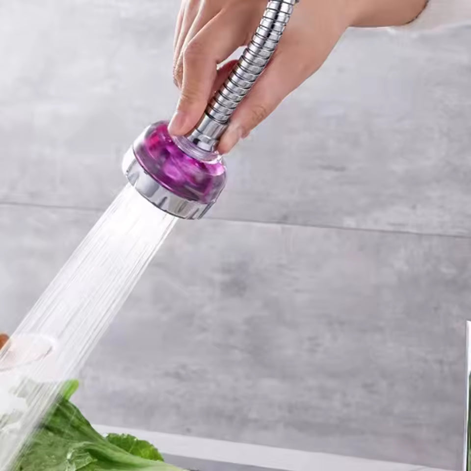 Clarify.pk 360 degree rotating kitchen faucet nozzle aerator spraying water on vegetables