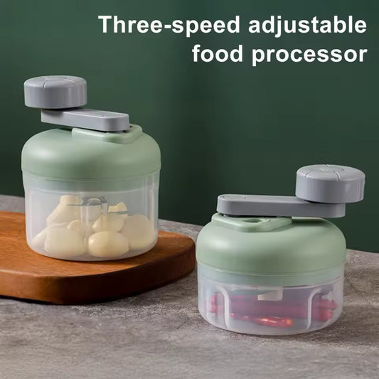 Clarify.pk hand pulled manual chopper three-speed adjustable food processor with garlic and chili inside