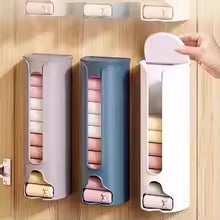 Hanging drawer organizer for socks in gray blue and white for easy storage and accessibility