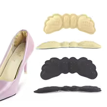 Clarify.pk heel pads for women shoes in black and beige for added comfort and support inside footwear