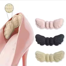 Clarify.pk heel pads for women shoes in beige black and cream shown inside high heel shoe
