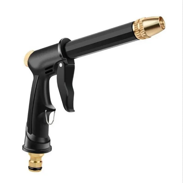 Clarify.pk black and gold high pressure water gun for garden use with ergonomic trigger handle