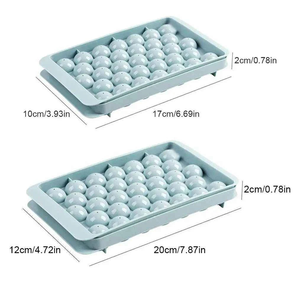 Round ice cube tray with multiple compartments for making evenly shaped ice balls