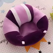 Clarify.pk infant baby support seat in soft purple and pink stripes for comfortable seating