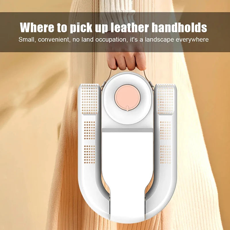 Clarify.pk Intelligent Timer Shoe Dryer with compact design and leather handholds for easy carrying