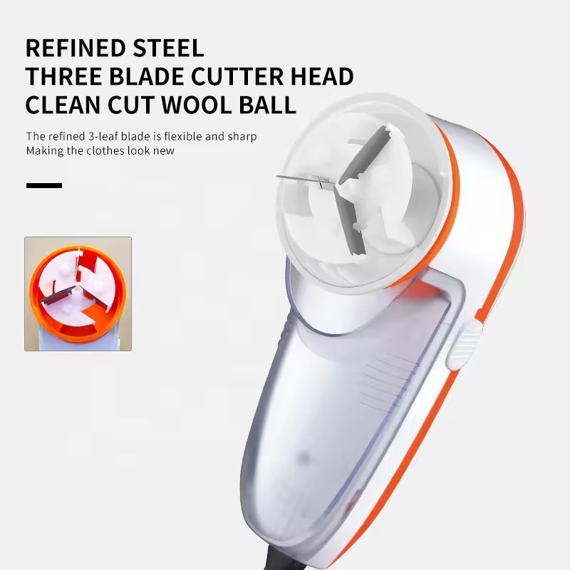 Clarify.pk corded lint remover for clothes with refined steel three blade cutter head for clean wool ball removal