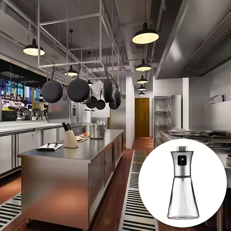 Clarify.pk kitchen oil sprayer for cooking shown in modern stainless steel kitchen setting