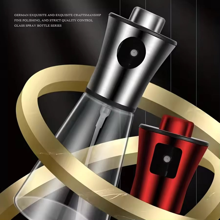 Clarify.pk kitchen oil sprayer for cooking in sleek black and red designs with glass spray bottles