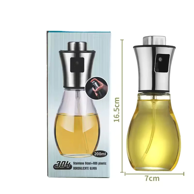 Clarify.pk kitchen oil sprayer for cooking in stainless steel and glass 200ml capacity