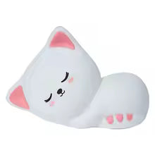 Soft silicone Cat LED lamp night light with cute sleeping cat design by Clarify.pk