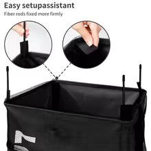 Clarify.pk black laundry storage basket with fiber rods for easy setup and sturdy structure