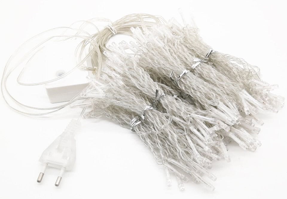 Clarify.pk LED curtain lights for home decor with clear wiring and European plug for decorative use
