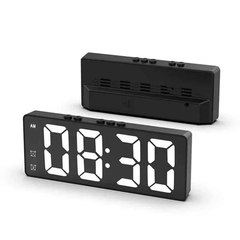 LED digital alarm clock with large display for easy reading and simple functionality