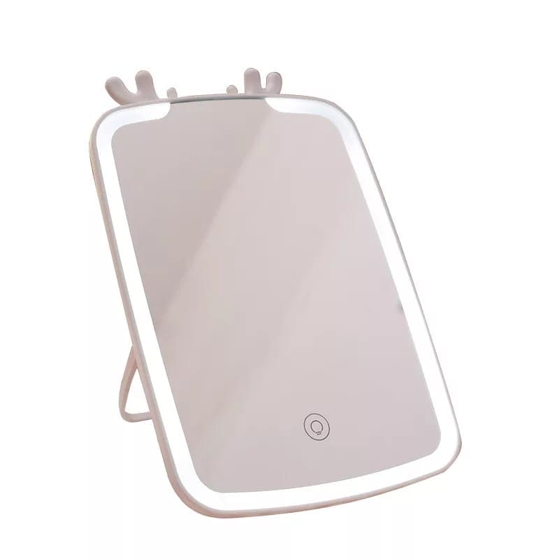 Clarify.pk LED makeup mirror with lights featuring a rectangular design and touch button control