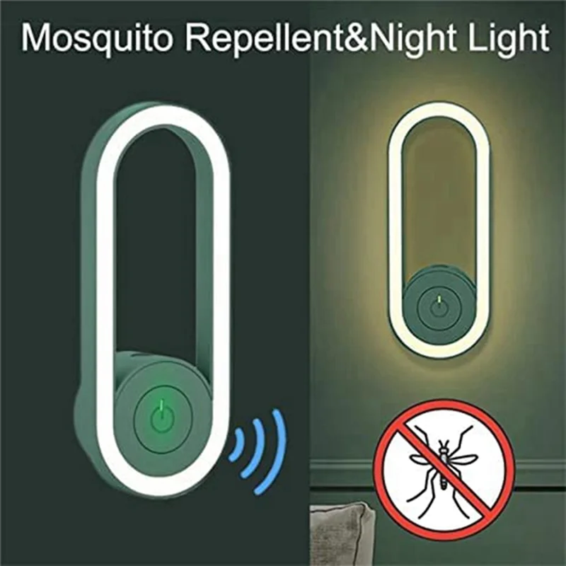 LED sleeping light with sensor that functions as mosquito repellent and night light with power button