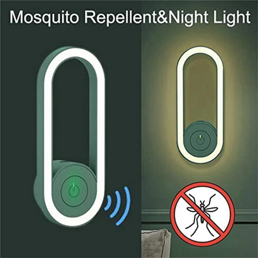 LED sleeping light with sensor that functions as mosquito repellent and night light with power button