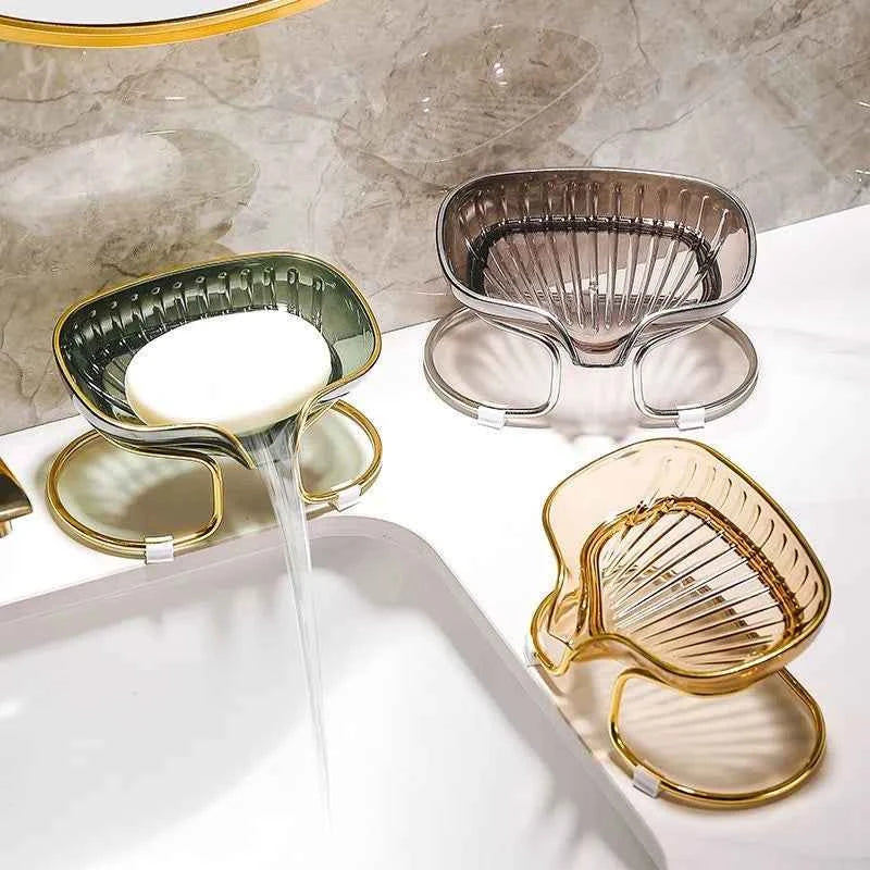 Elegant luxury bathroom soap dish in three colors with an innovative design for modern bathrooms